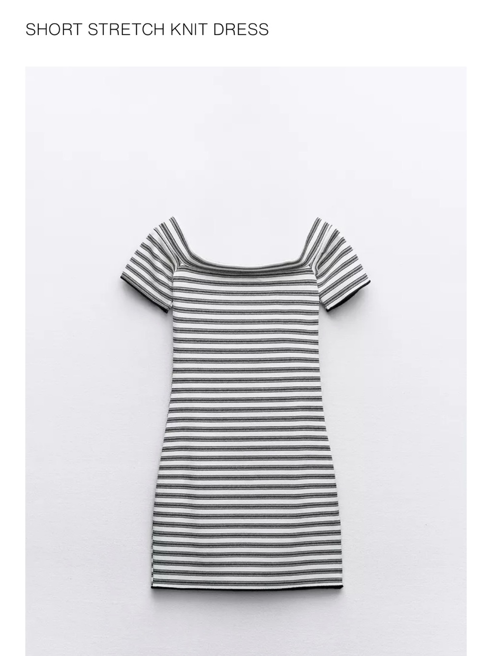 Zara Black and White Striped Knit Top